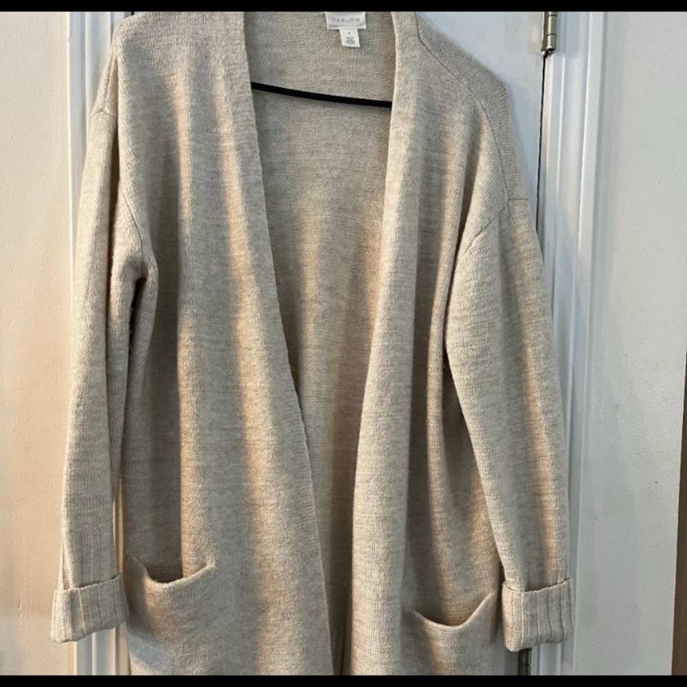 Caslon cream Cardigan sz med